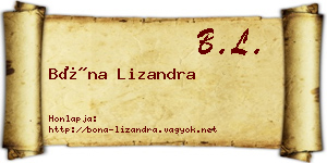 Bóna Lizandra névjegykártya